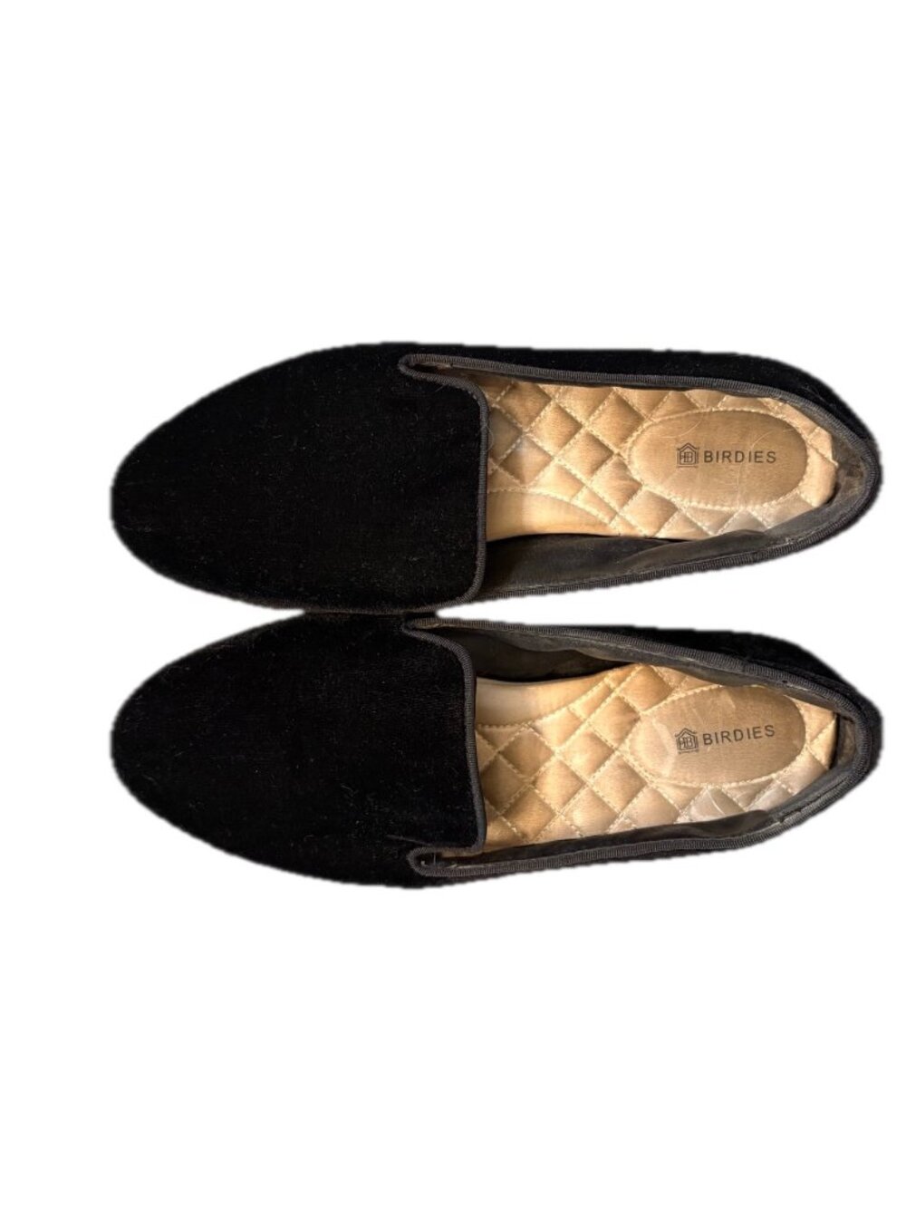Birdies Black Velvet Flats Size 9